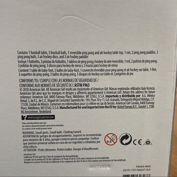 𝅺AMERICAN GIRL 3-IN-1 GAME NIGHT TABLE - Picture 4 of 6